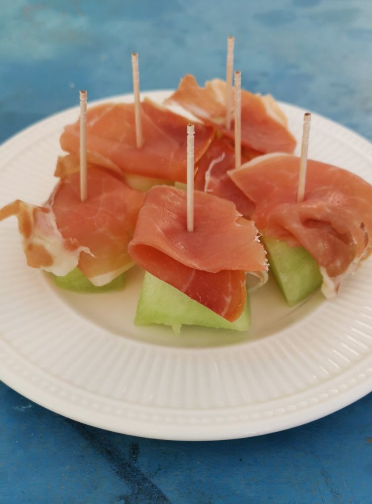 Melone con Jamon Serrano (Melone con prosciutto Serrano)