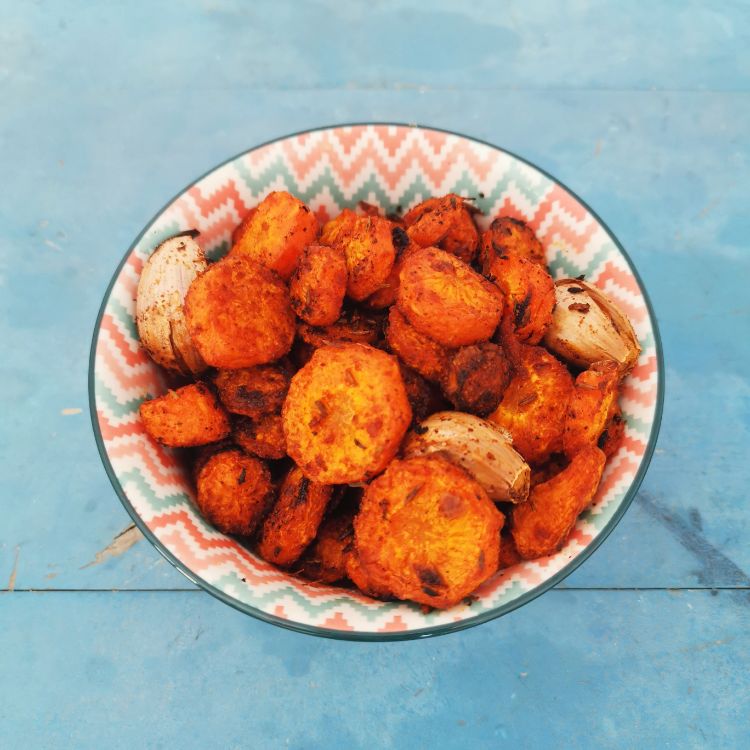 Cenouras Assadas com Cominho e Pimentão (Zanahorias Asadas con Comino y Pimentón)