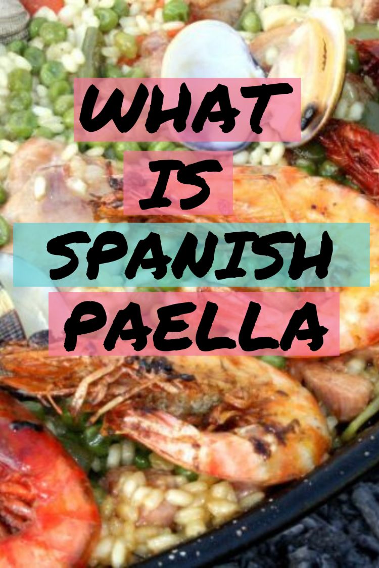 Pinterest Pin per l'articolo cos'è la Paella spagnola