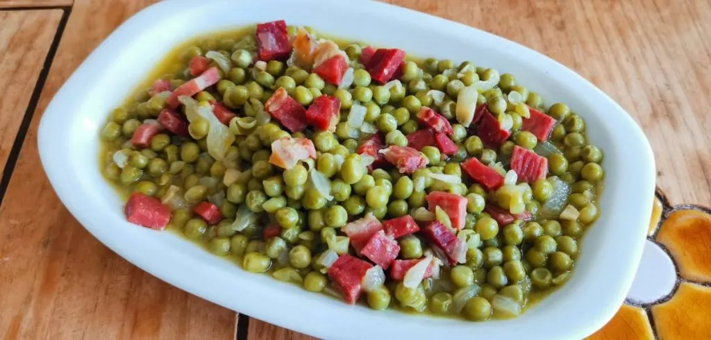 guisantes con jamon receta